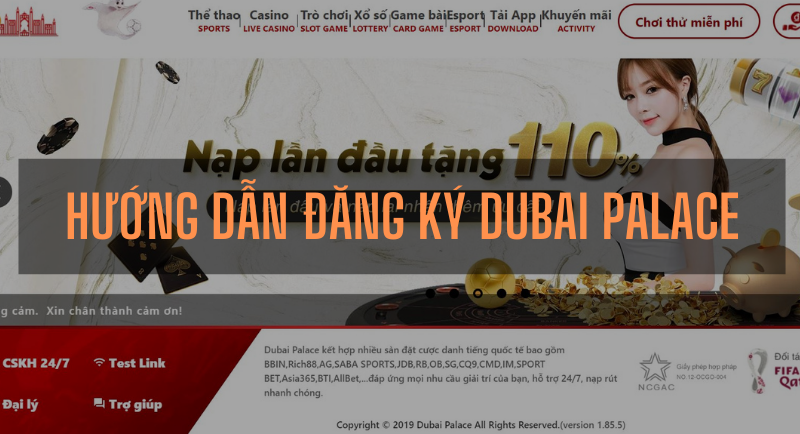 hướng dẫn đăng ký dubai palace